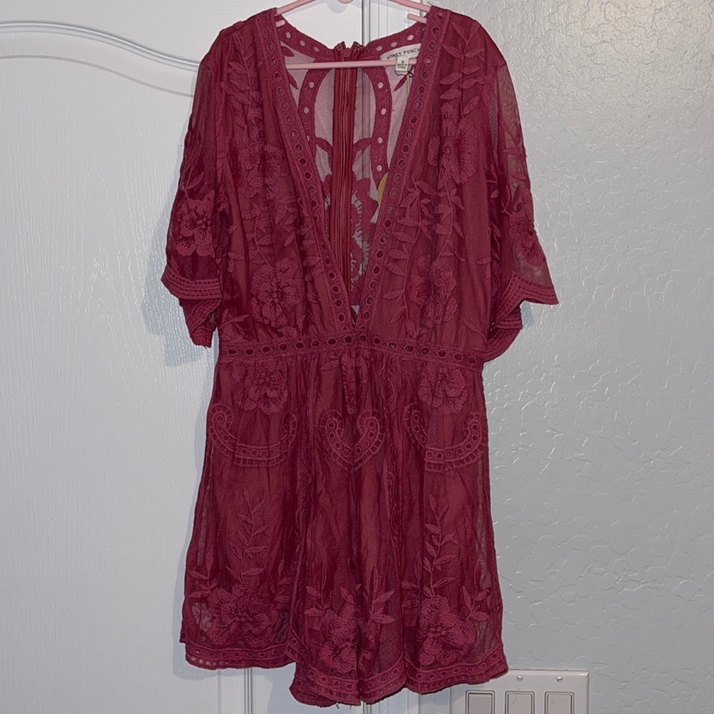 Lace romper/shorts